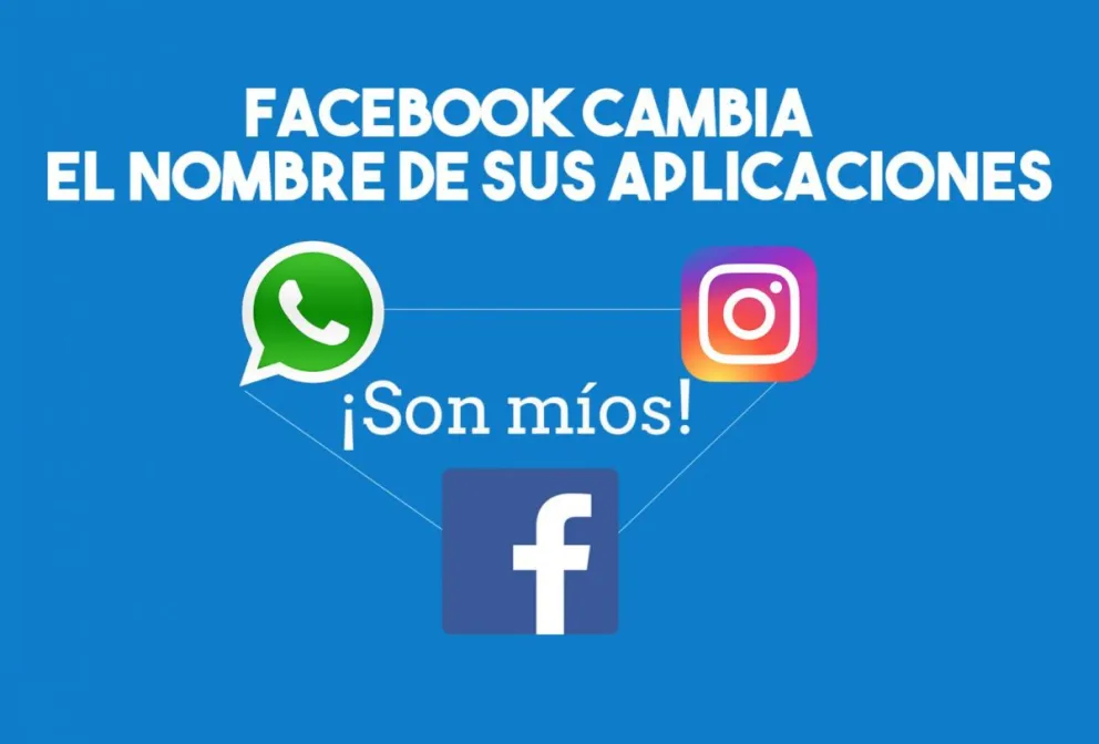 Facebook cambiará los nombres de las aplicaciones Instagram y WhatsApp