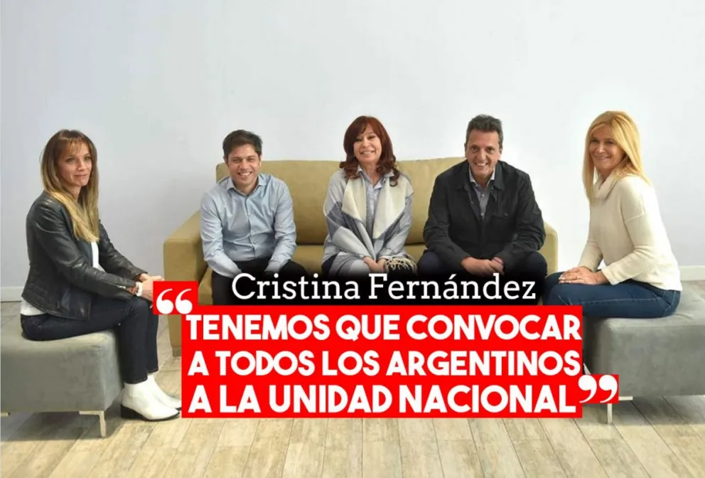 Cristina Fernández: "Tenemos que convocar a todos los argentinos a la unidad nacional"