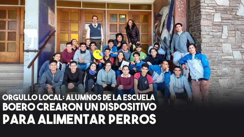 Los alumnos de la Escuela Boero crearon un sistema para alimentar a cachorros