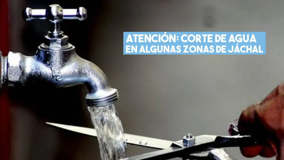Atención jachalleros: corte de agua en el departamento