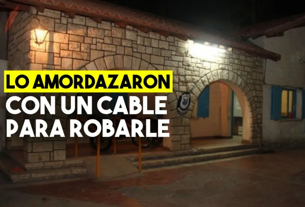 Lo amordazaron con un cable y le robaron