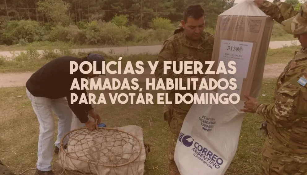 Policías y Fuerzas Armadas, habilitadas para votar