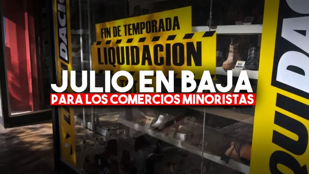 Los comercios minoristas disminuyeron sus ventas 7,5% en Julio