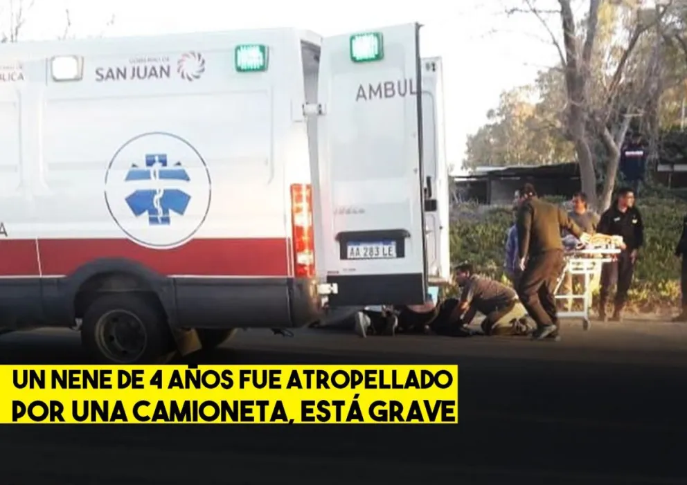 Un nene de 4 años fue atropellado por una camioneta y terminó con quebraduras