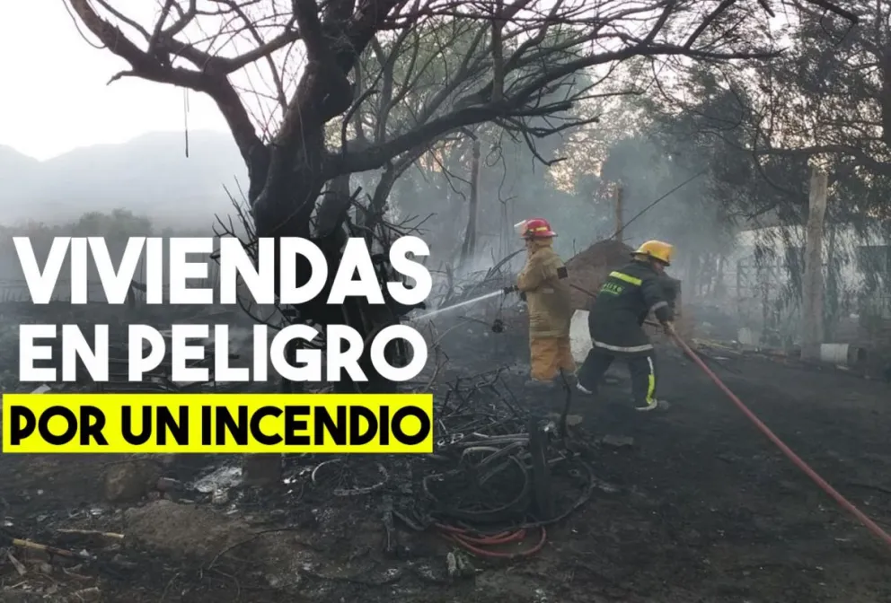 Un incendio casi alcanza varias viviendas en Carpintería