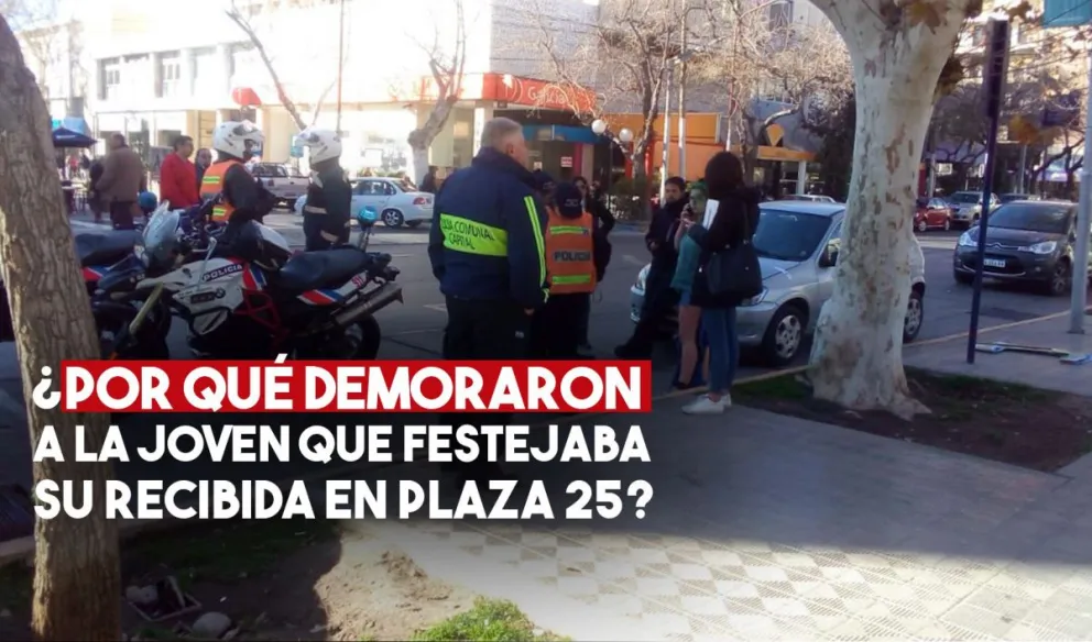 ¿Por qué demoraron a la joven que festejaba su recibida en Plaza 25?