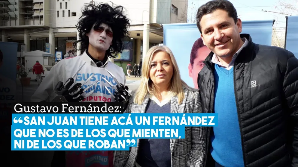 Gustavo Fernández: "San Juan tiene acá un Fernández que no es de los que mienten, ni de los que roban"