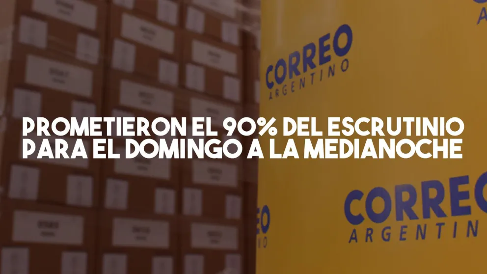 Correo Argentino prometió el 90% de los votos escrutados para la medianoche del domingo