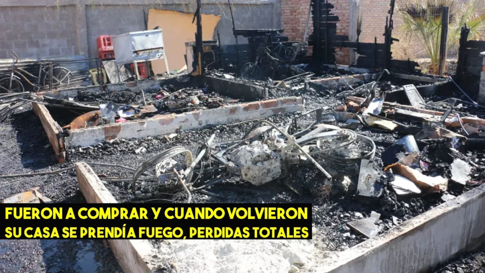 Pérdidas totales de una familia por un incendio en Rawson