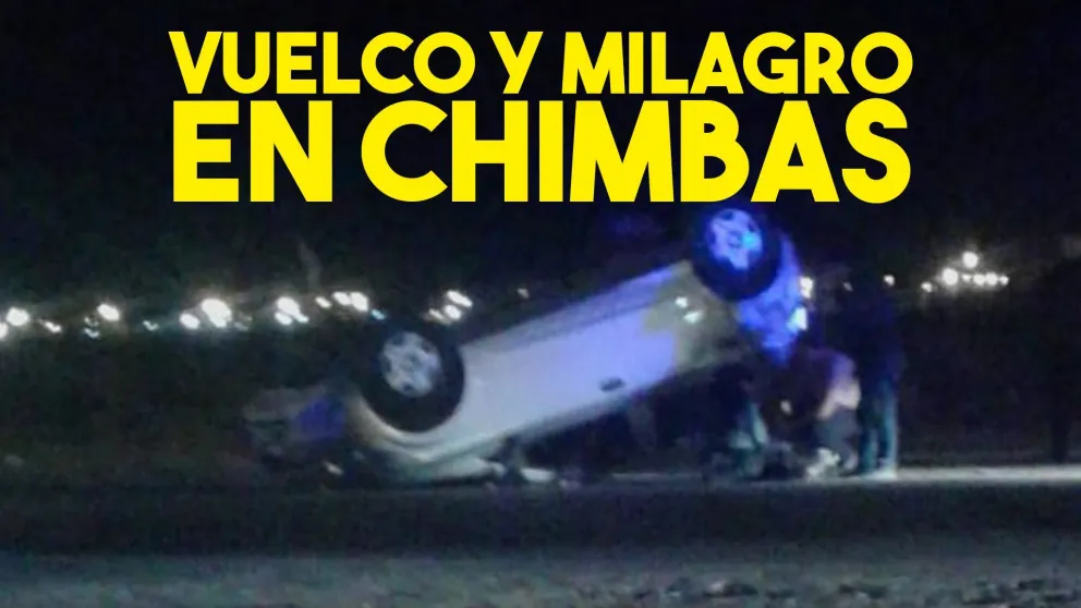 Una mujer volcó y se salvó de milagro