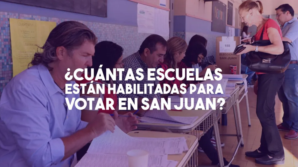 ¿Cuántas escuelas están habilitadas para votar en San Juan?