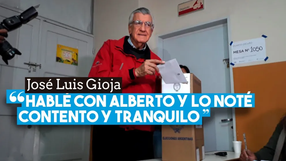 Gioja: "Hablé con Alberto y lo noté contento y tranquilo"