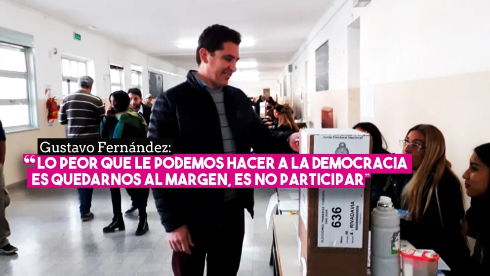 Gustavo Fernández: "Lo peor que le podemos hacer a la democracia es quedarnos al margen, es no participar."