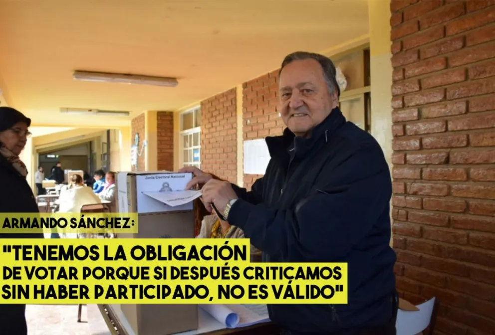 Armando Sánchez: "Tenemos la obligación de votar porque si después criticamos sin haber participado, no es válido"