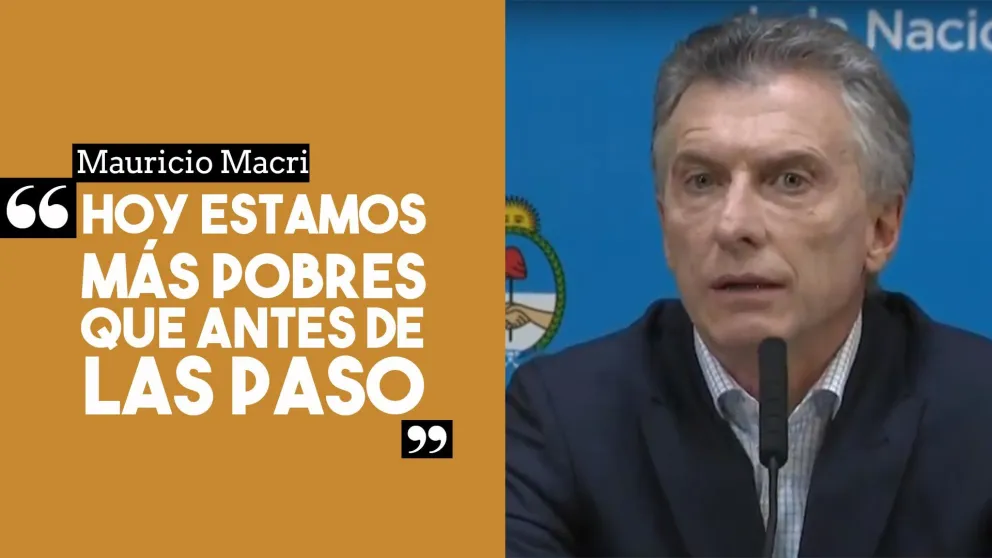 Macri, tras la derrota: "Hoy estamos más pobres que antes de las PASO"