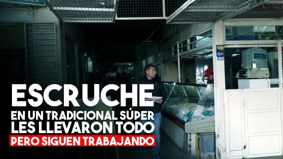 Para robar arrancaron la reja de un local de comidas en el súper