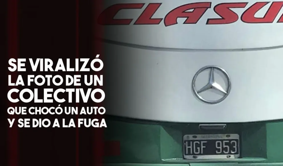 Un mensaje viral denuncia que un colectivo chocó un auto y siguió como si nada