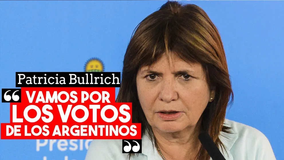 Patricia Bullrich: "Vamos por los votos de los argentinos"