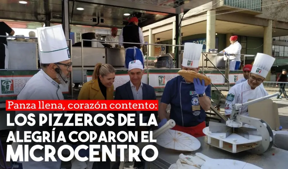 Los pizzeros de la alegría coparon el microcentro
