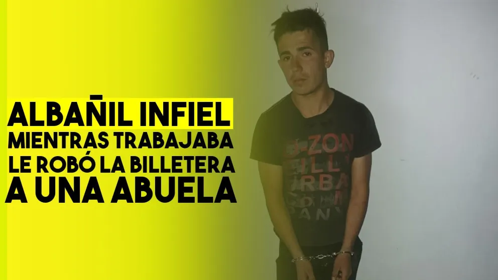 Albañil sin códigos le robó la billetera a una abuela