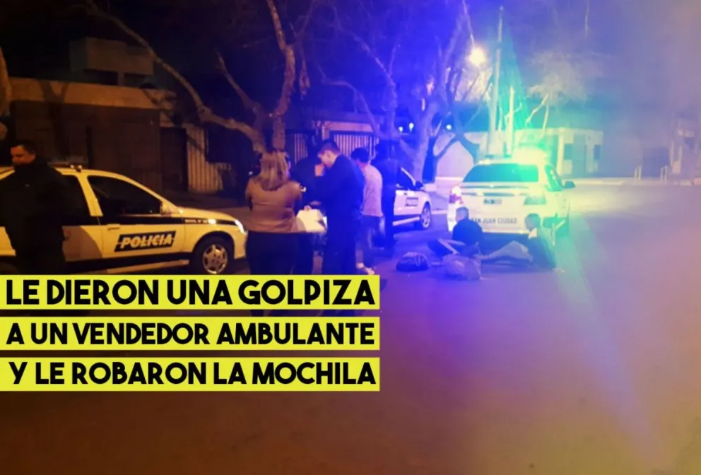 Entre dos golpearon a un vendedor ambulante para robarle la mochila
