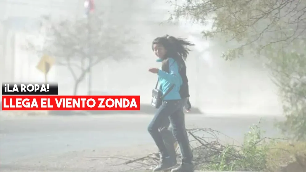 Alerta meteorológica por viento Zonda