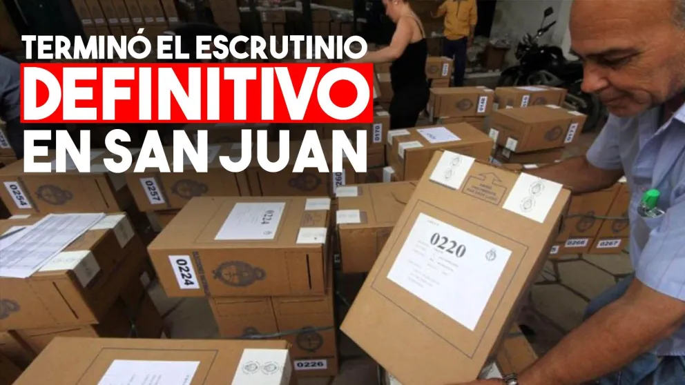 Sin cambios significativos, terminó el escrutinio definitivo en San Juan