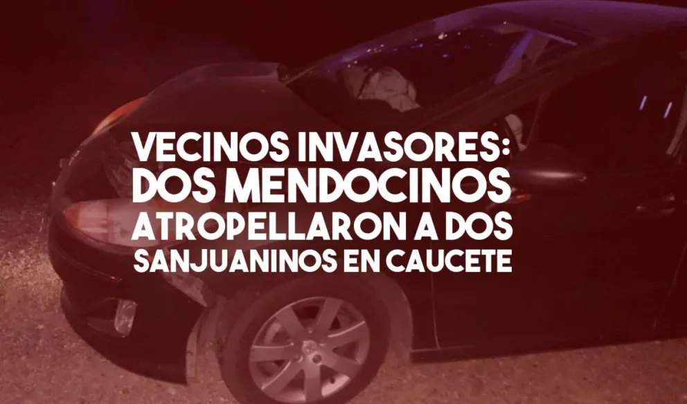 Caucete: dos mendocinos chocaron con una moto