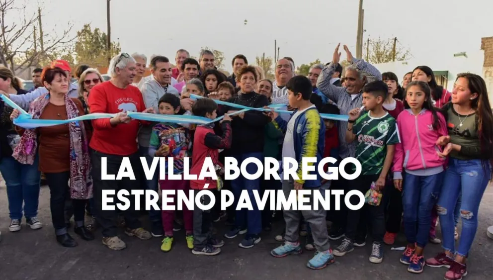 La villa Borrego estrenó pavimento nuevo