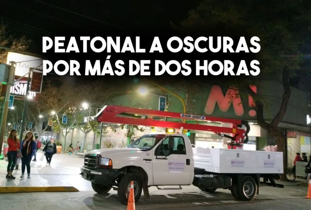 Por más de dos horas estuvo cortada la luz en la Peatonal
