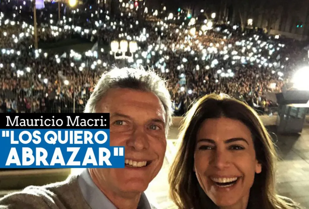 El video que compartió Macri durante la marcha: "Los quiero abrazar"