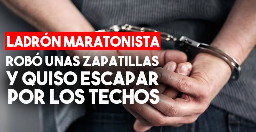 Robó unas zapatillas e intentó escaparse pero lo detuvieron