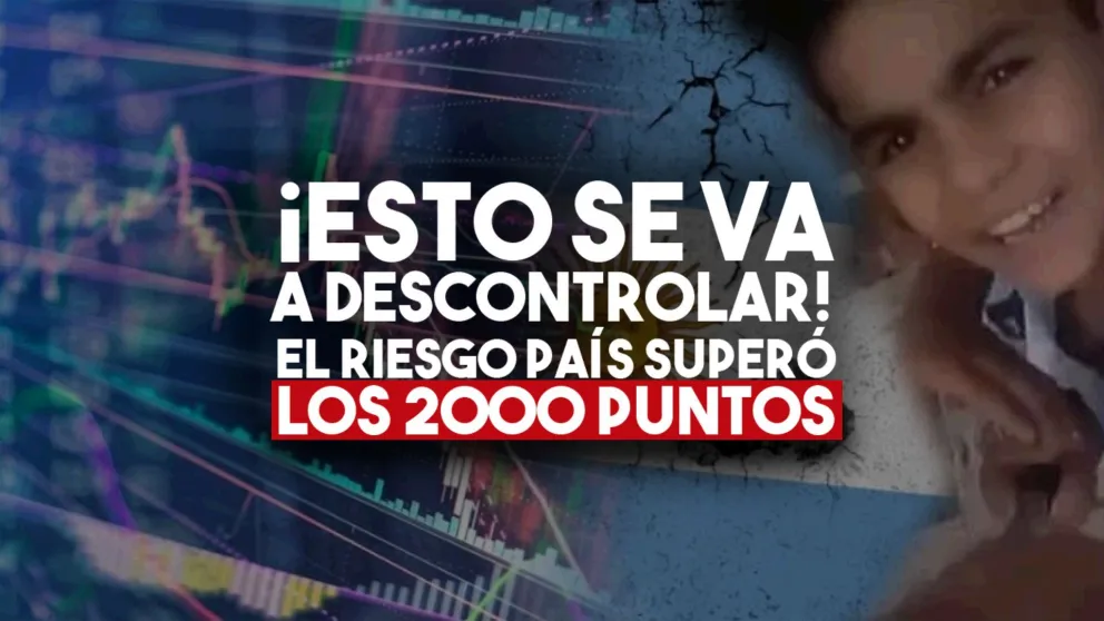 El riesgo país trepa 10,2% y quiebra la barrera de los 2.000 puntos