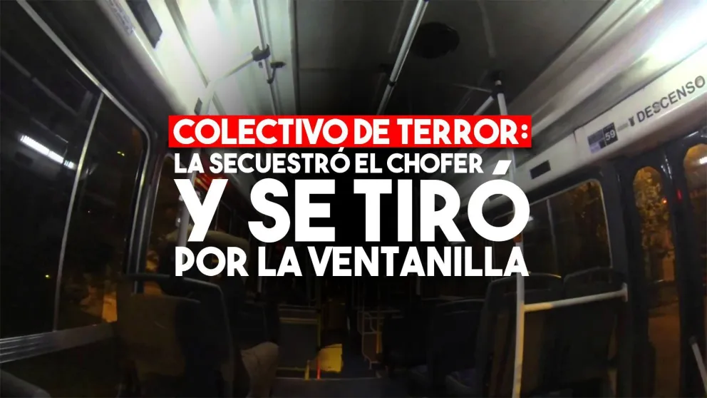 Un chofer la secuestró adentro de un colectivo y se tiró por la ventanilla para escapar