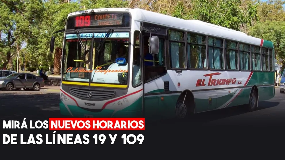 Nuevos horarios para las líneas 19 y 109 a partir de septiembre