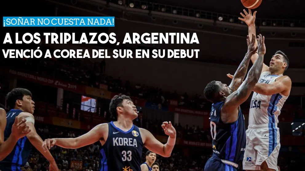 La Selección Argentina goleó a Corea del Sur en el debut en el Mundial de Basquet