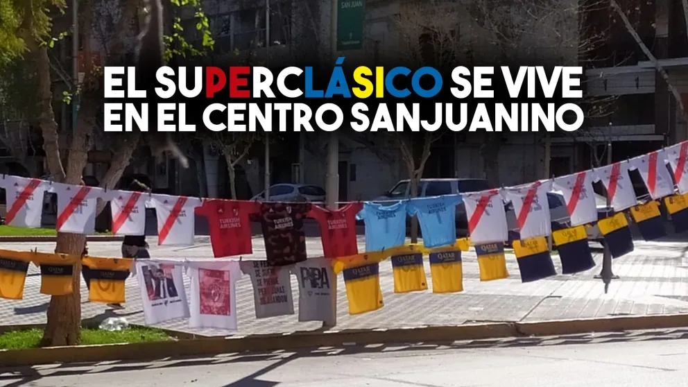 El centro sanjuanino se viste de superclásico en los bares