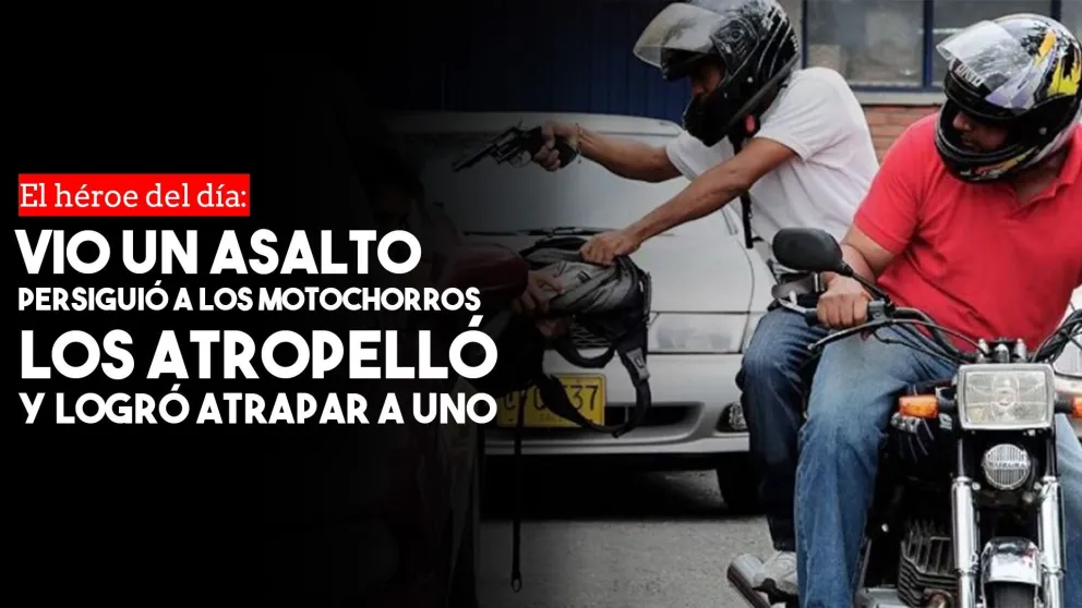 Persiguió a los motochorros que asaltaron a un ciclista y logró que detengan a uno