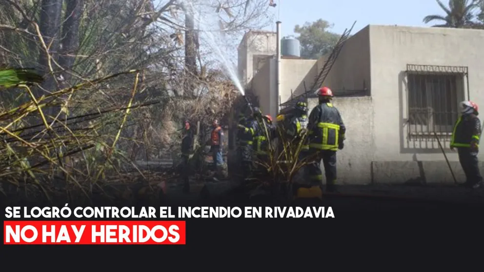 Luego de siete horas de trabajo, controlaron el incendio en Rivadavia