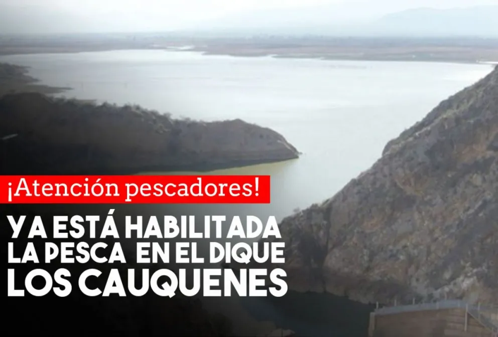Ya está habilitada la pesca en el dique Los Cauquenes