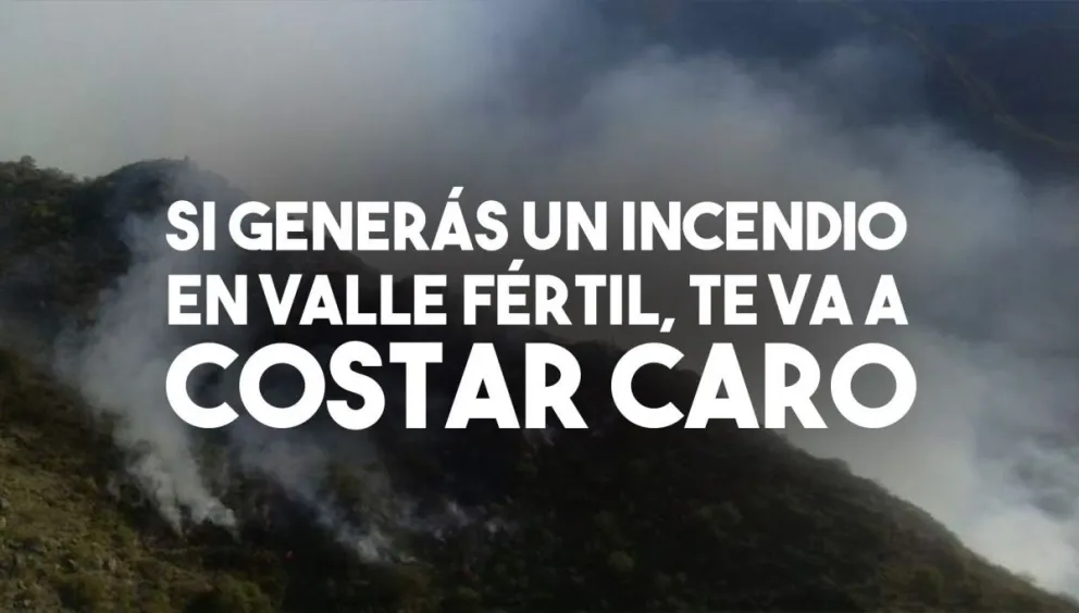 Planean una ordenanza para castigar a quienes generan incendios intencionales en Valle Fértil