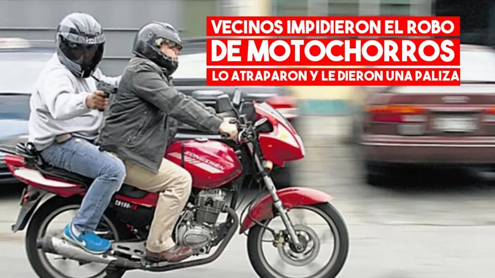 Motochorros atacaron a una mujer pero la salvaron los vecinos