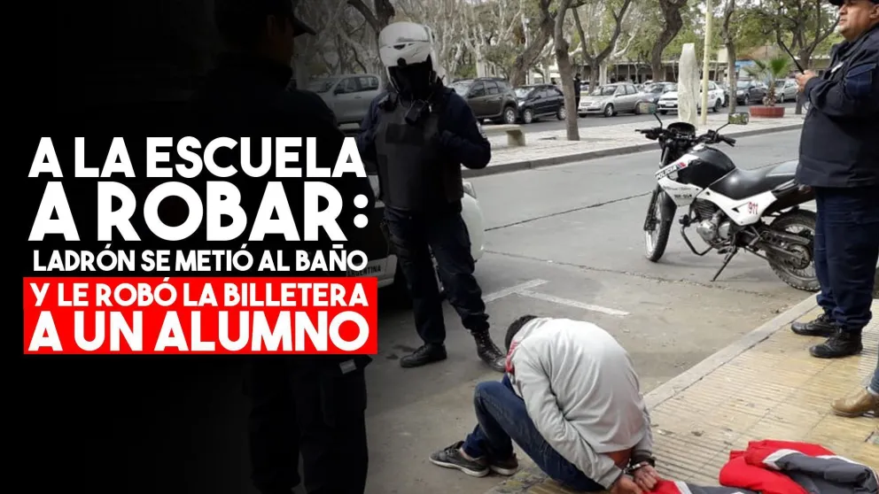 Se metió a una escuela y le robó la billetera a un alumno de 12 años
