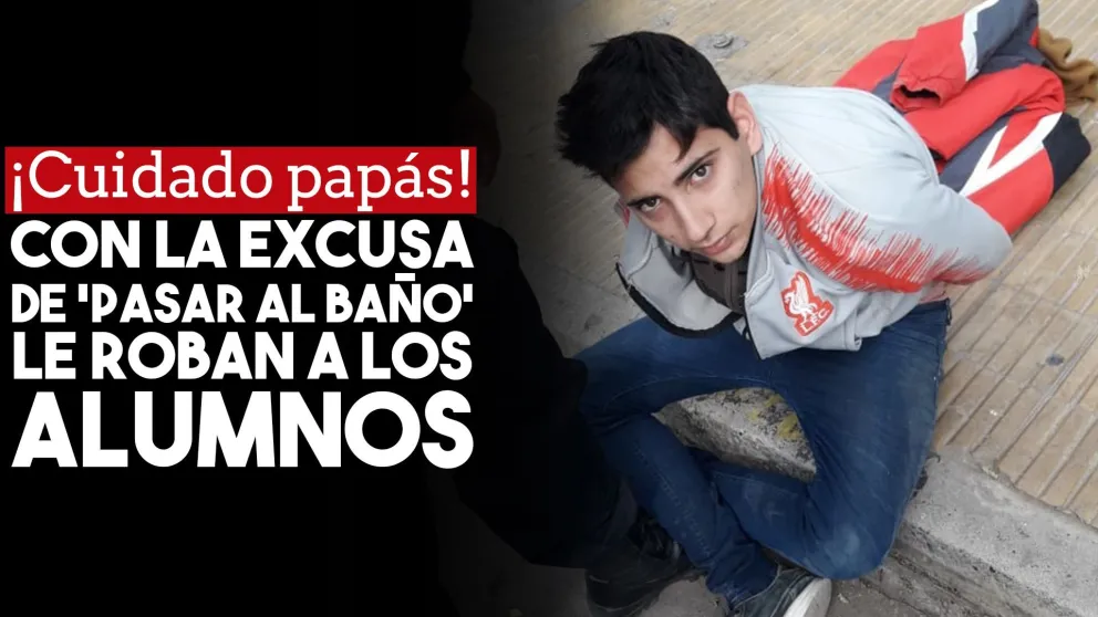 Este es el joven que entró al baño de la Escuela Normal Sarmiento a golpear y robar