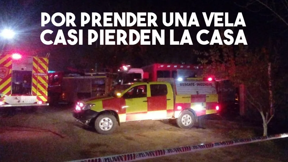 Por una vela casi se incendia completamente una casa en Chimbas