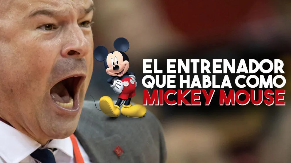 El técnico de básquet al que comparan con Mickey Mouse