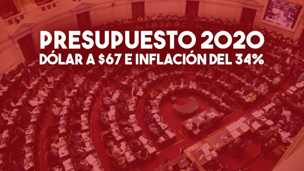 Presupuesto 2020: inflación del 34%, dólar promedio a $67 y crecimiento del 1%