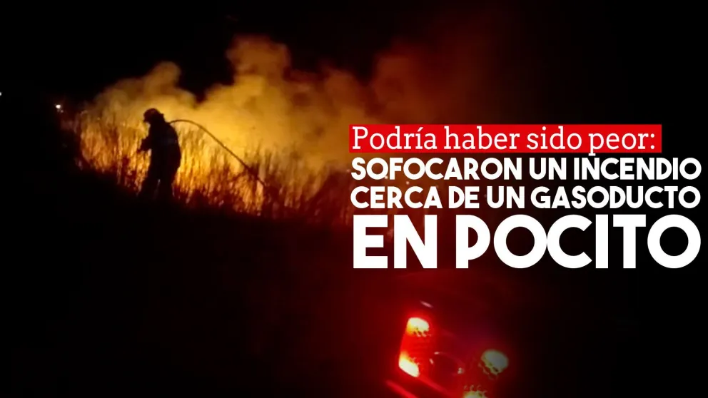 Bomberos voluntarios lograron controlar un incendio cerca de un gasoducto