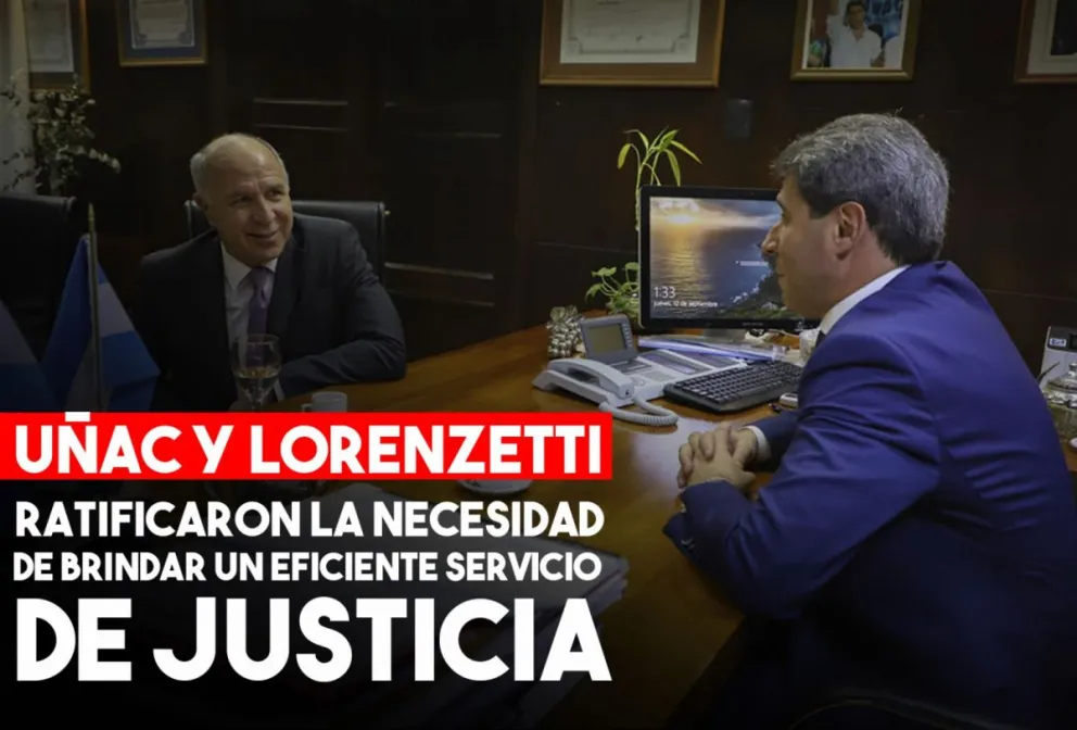 Sergio Uñac recibió a Ricardo Lorenzetti, ministro de la Corte Suprema de Justicia