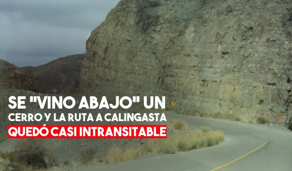 La Ruta 149 quedó intransitable en la Quebrada de las Burras por el derrumbe de un cerro